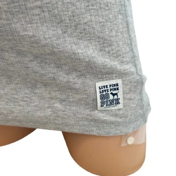 NWT VTG Y2K PINK Victoria’s Secret University of Pink Ribbed Thermal Henley Top - Picture 6 of 13